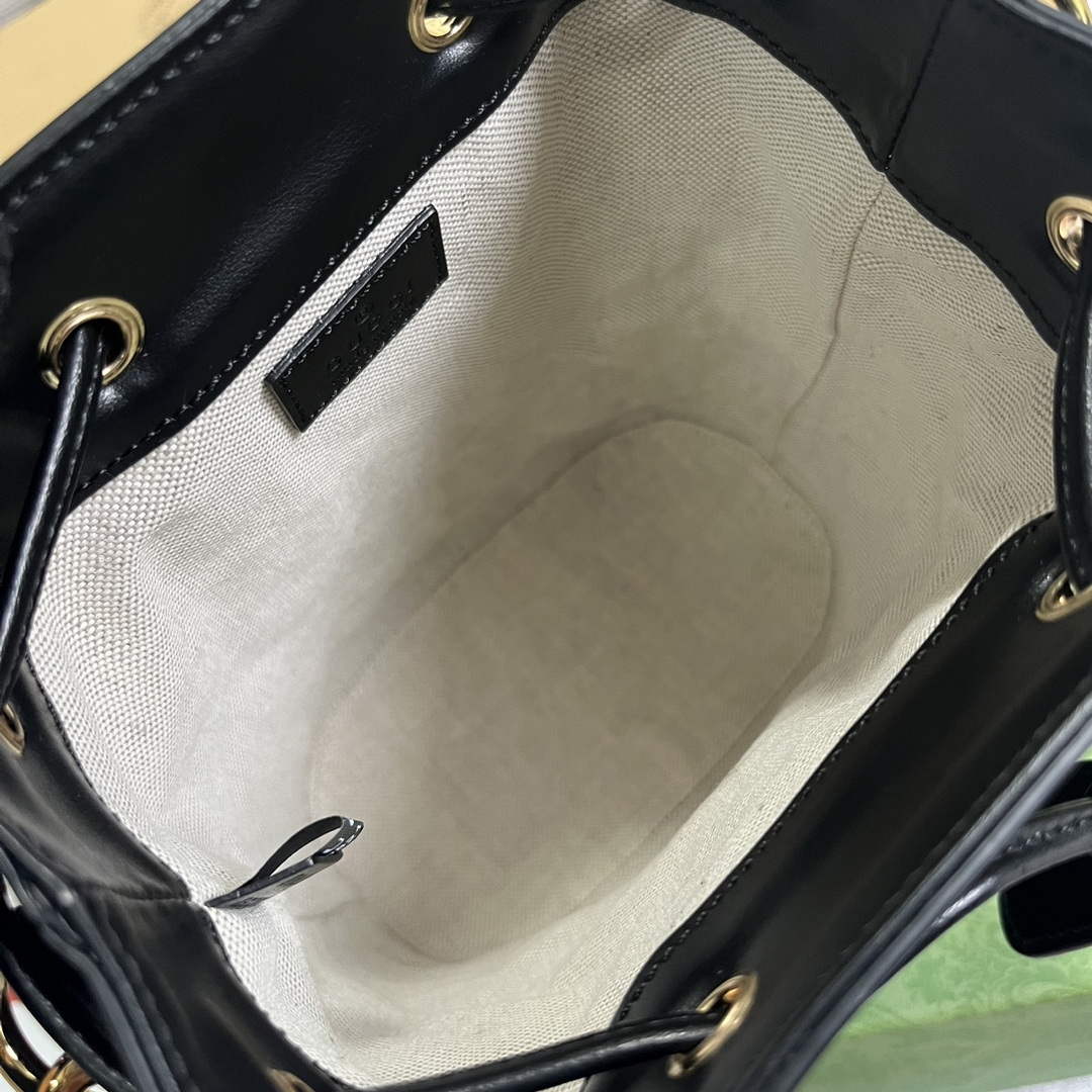 Gucci 728231 GG Matelass¨¦ Bucket Bag Black