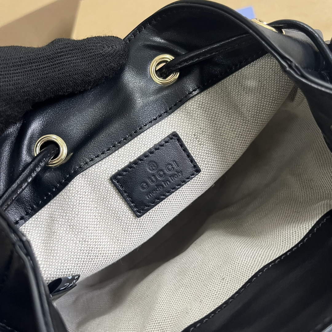 Gucci 728231 GG Matelass¨¦ Bucket Bag Black