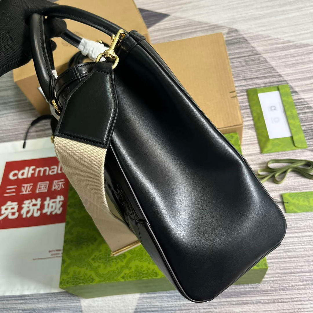 Gucci 728236 GG Matelass¨¦ Tote Black