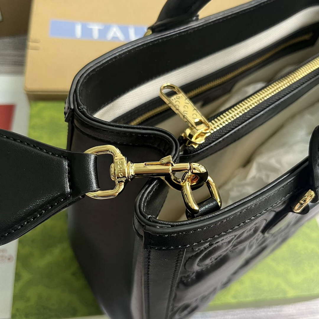 Gucci 728236 GG Matelass¨¦ Tote Black