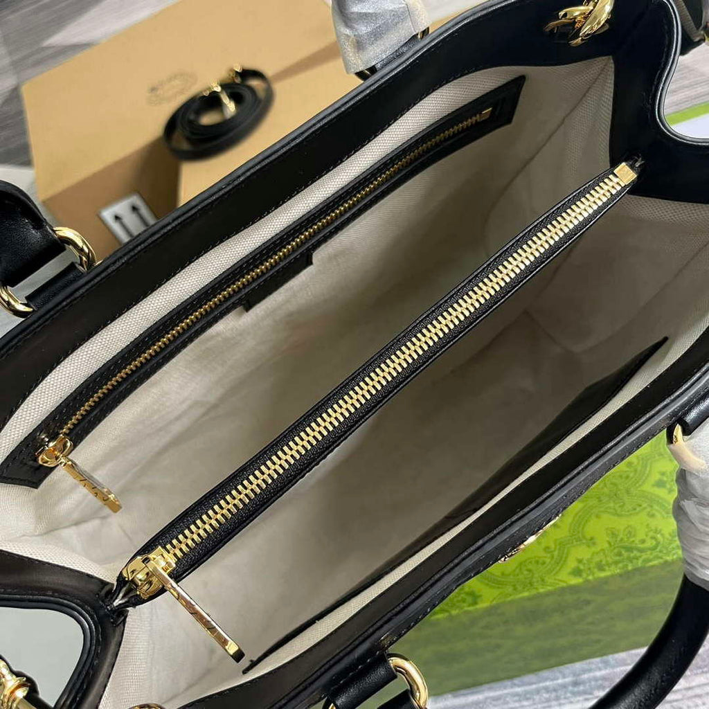 Gucci 728236 GG Matelass¨¦ Tote Black