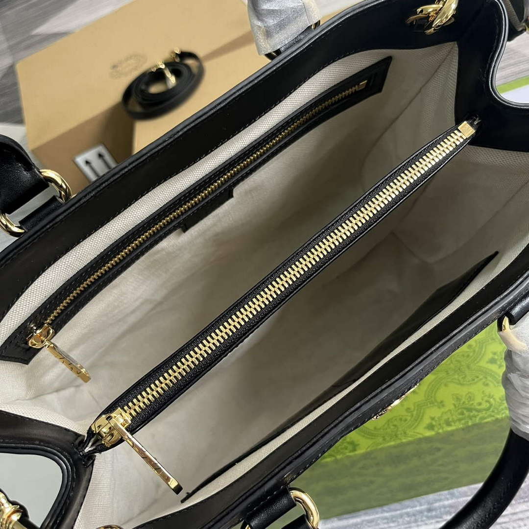 Gucci 728236 GG Matelass¨¦ Tote Black