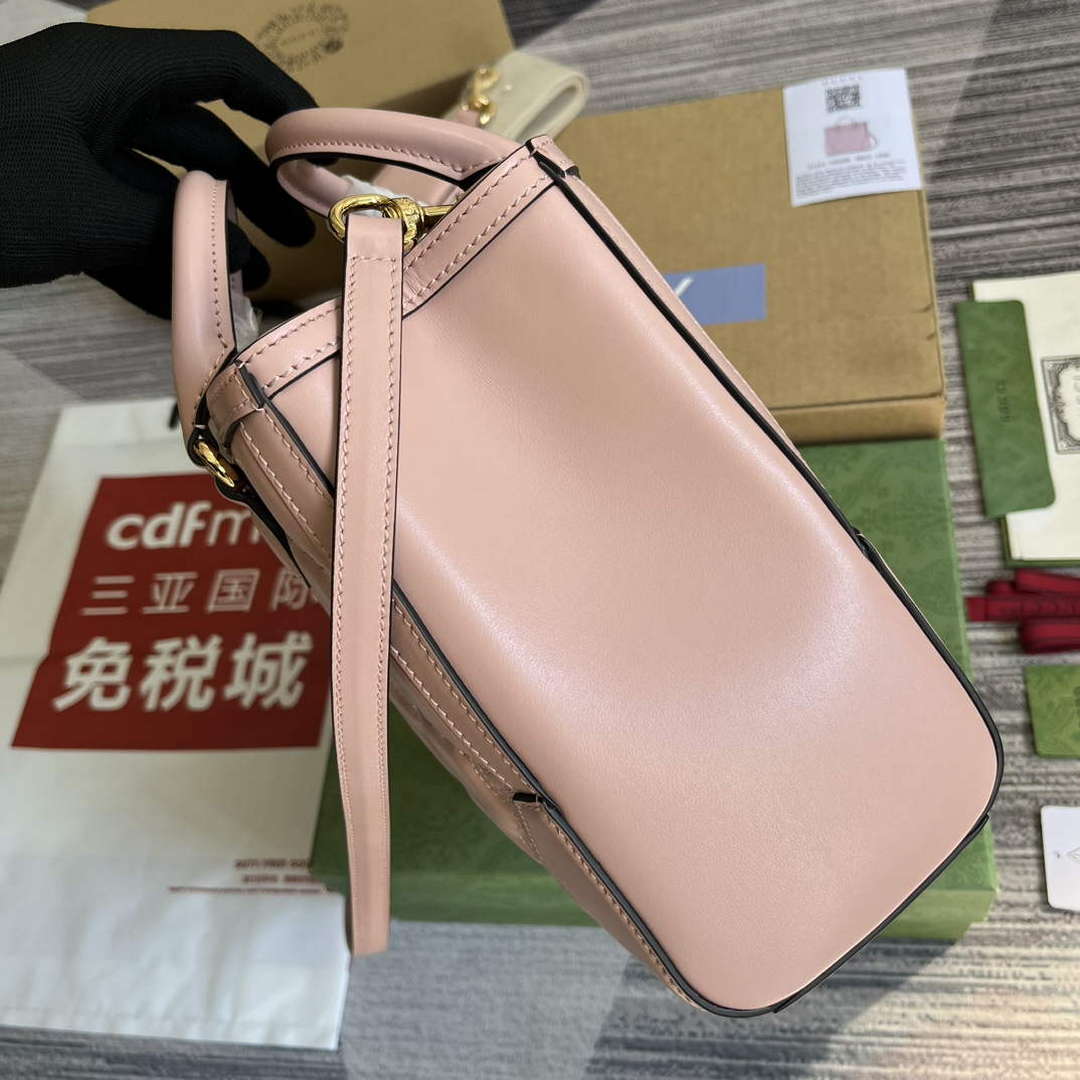 Gucci 728309 GG Matelass¨¦ Mini Top Handle Bag Pink