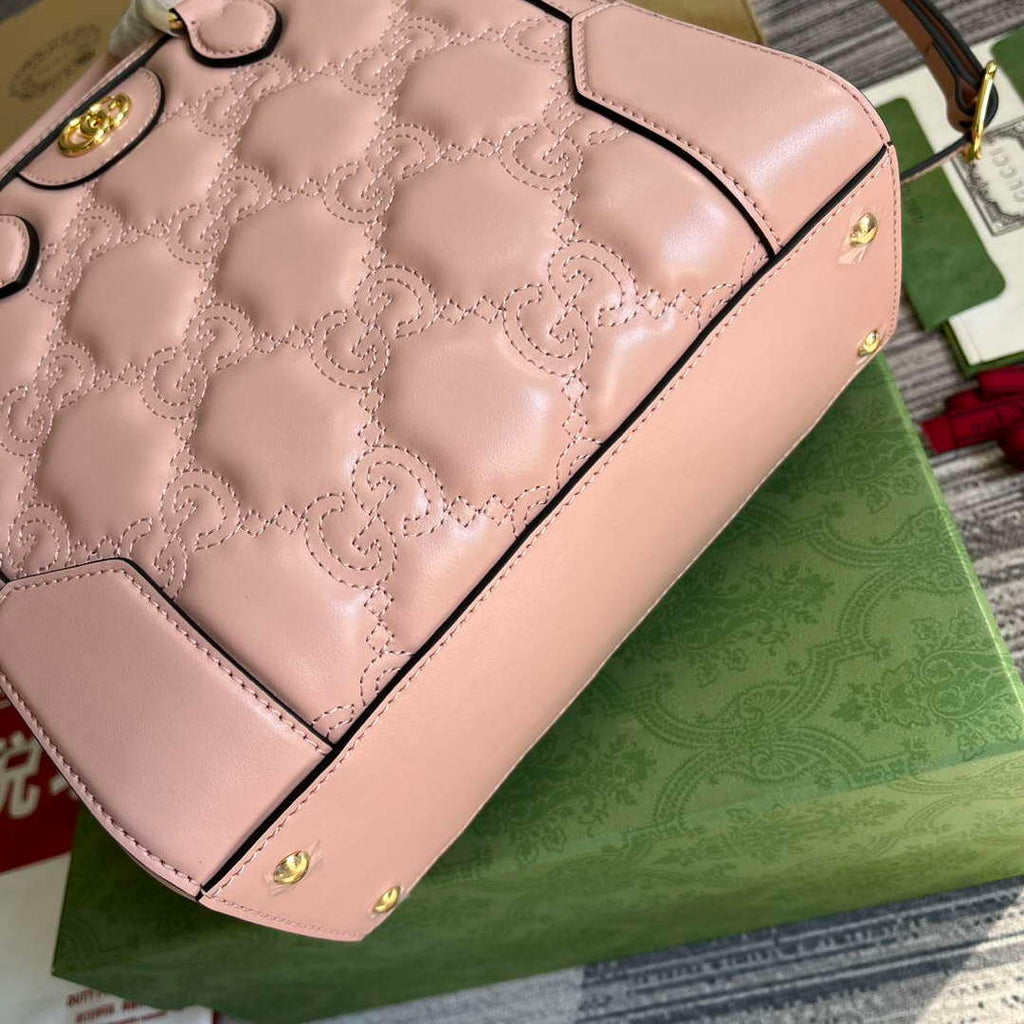 Gucci 728309 GG Matelass¨¦ Mini Top Handle Bag Pink