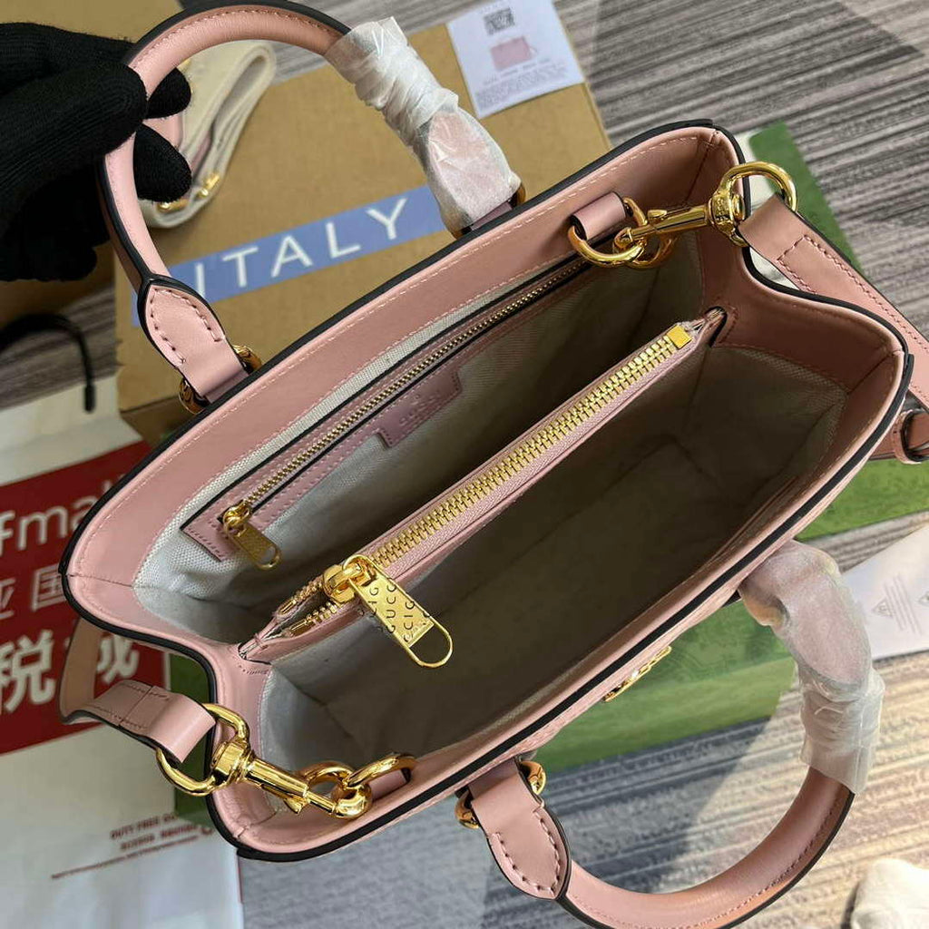 Gucci 728309 GG Matelass¨¦ Mini Top Handle Bag Pink