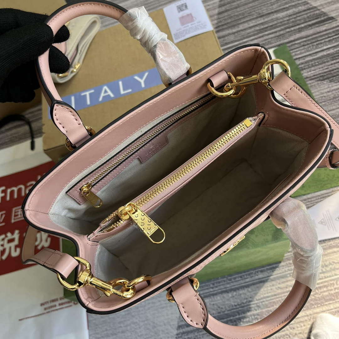 Gucci 728309 GG Matelass¨¦ Mini Top Handle Bag Pink