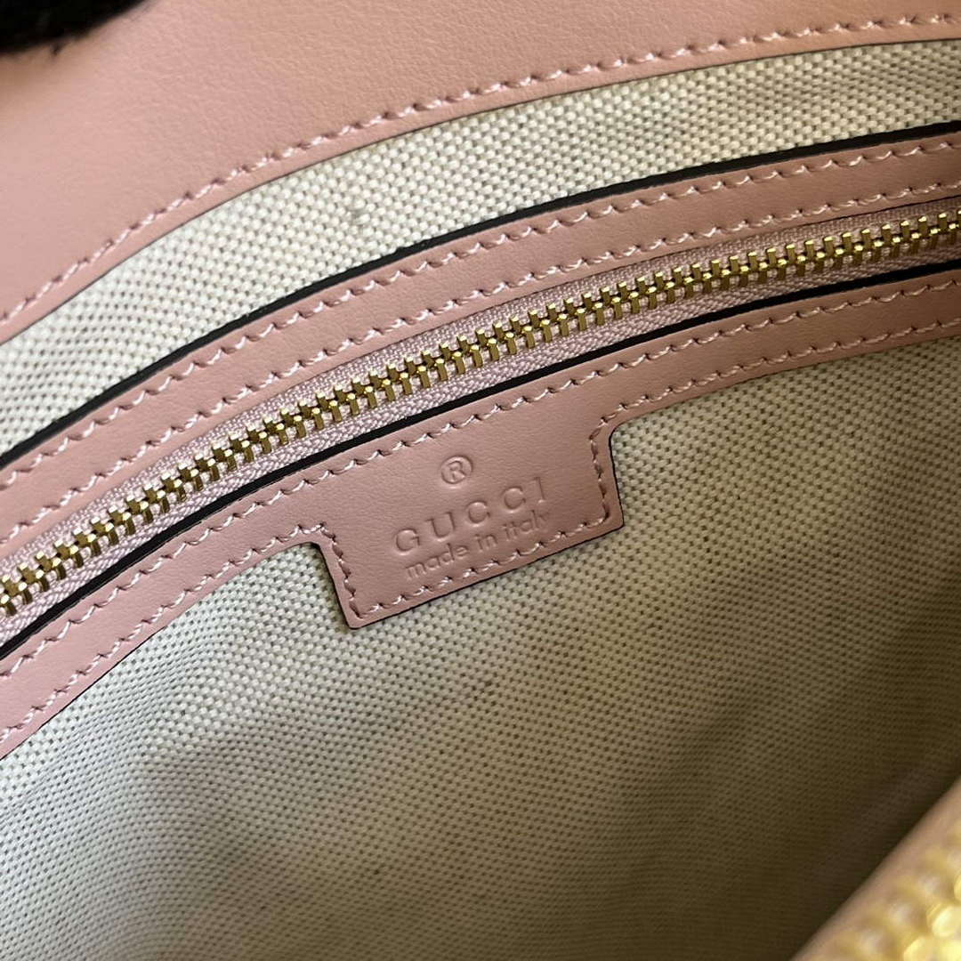 Gucci 728309 GG Matelass¨¦ Mini Top Handle Bag Pink
