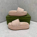 Gucci 730043 Women's jumbo GG platform slide sandal G82366 - 35 - View 1