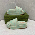 Gucci 730043 Women's jumbo GG platform slide sandal G82368 - 35 - View 1