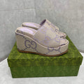 Gucci 730047 Women's jumbo GG platform slide sandal G82363 - 35 - View 1