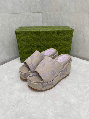 Gucci 730047 Women's jumbo GG platform slide sandal G82363 - 35 - View 6