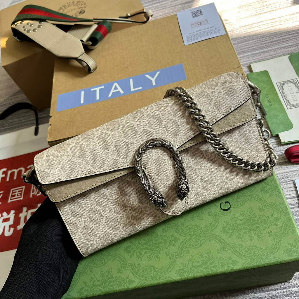 Gucci 731782 Dionysus small shoulder bag Beige