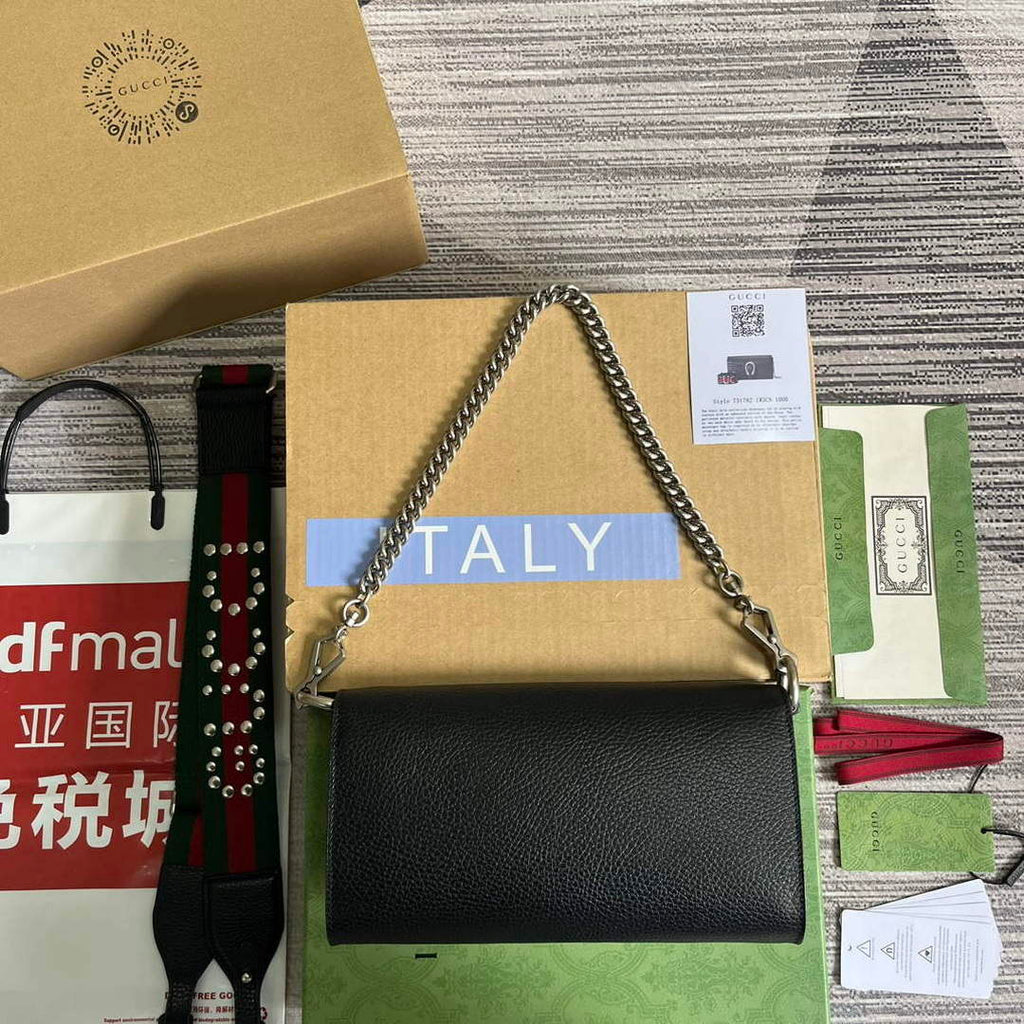 Gucci 731782 Dionysus small shoulder bag Black