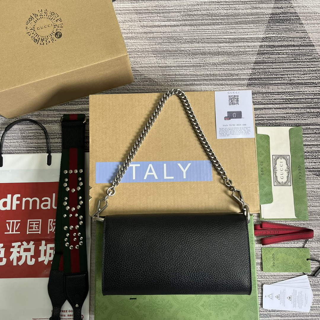 Gucci 731782 Dionysus small shoulder bag Black - Default Title - View 3