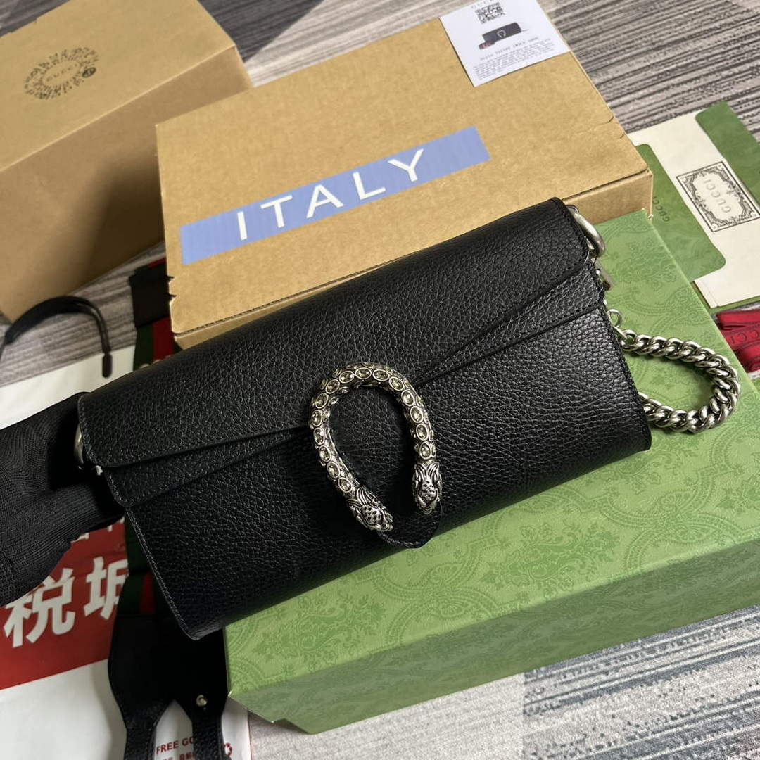 Gucci 731782 Dionysus small shoulder bag Black - Default Title - View 1