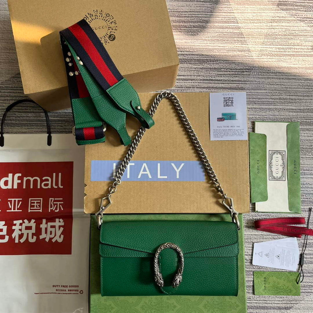 Gucci 731782 Dionysus small shoulder bag Green