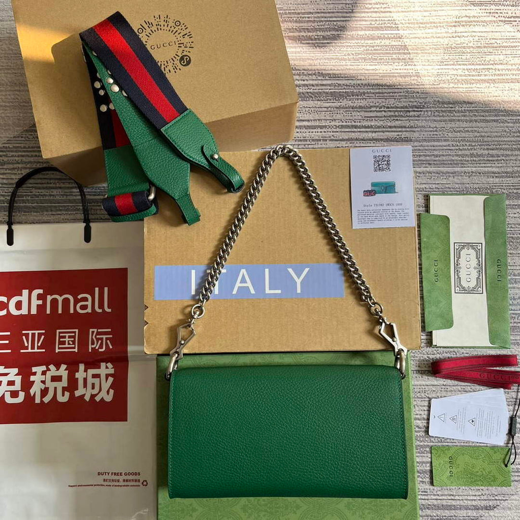 Gucci 731782 Dionysus small shoulder bag Green