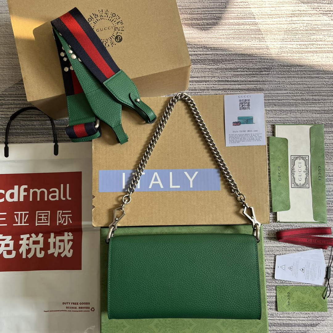 Gucci 731782 Dionysus small shoulder bag Green - Default Title - View 3