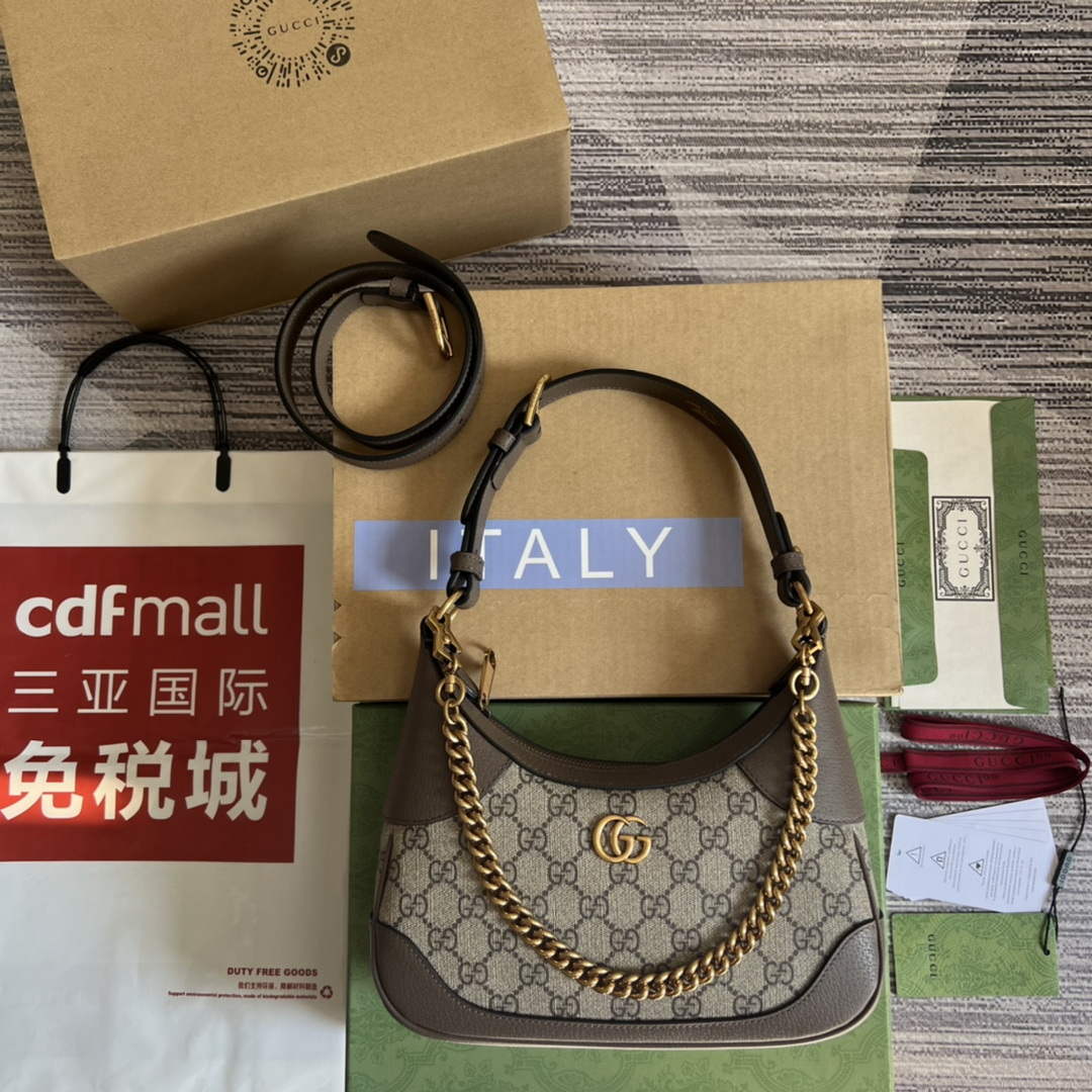 Gucci 731817 Aphrodite Small Shoulder Bag Brown - Default Title - View 1