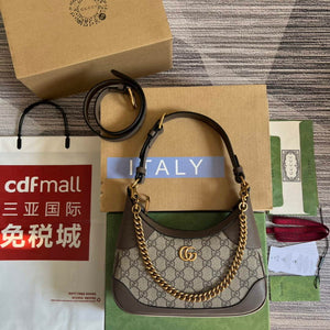 Gucci 731817 Aphrodite Small Shoulder Bag Brown - Default Title - View 1