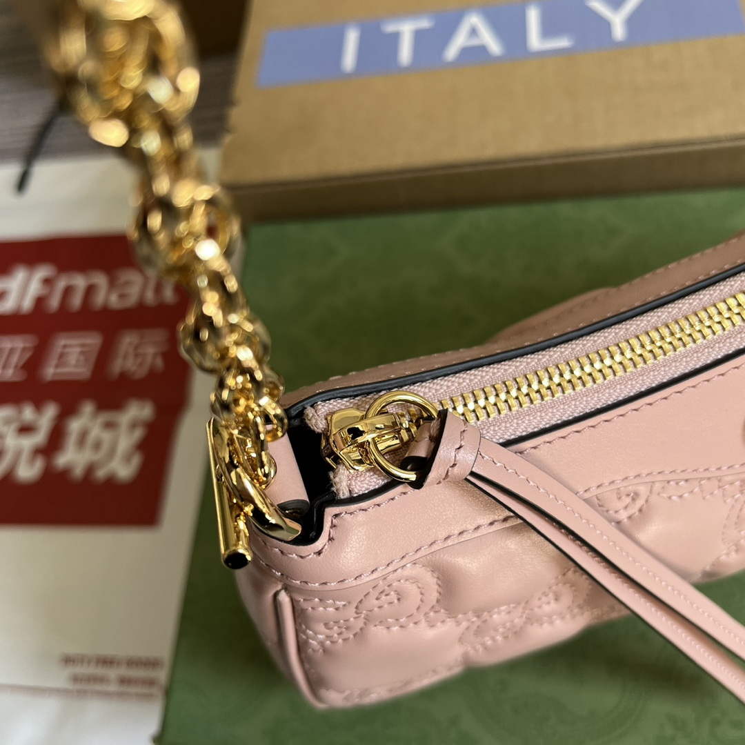 Gucci 735049 GG Matelass¨¦ Handbag Pink