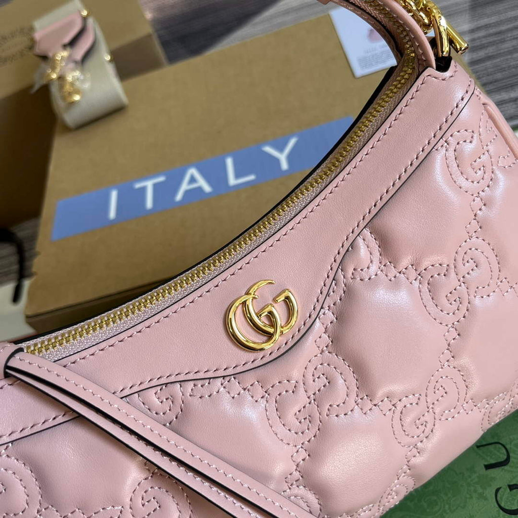 Gucci 735049 GG Matelass¨¦ Handbag Pink