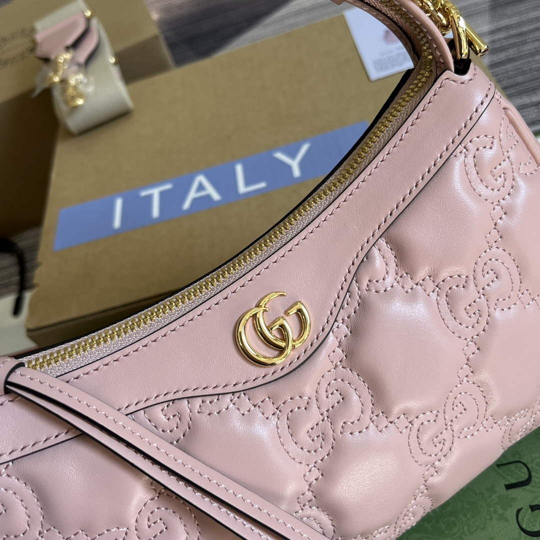 Gucci 735049 GG Matelass¨¦ Handbag Pink