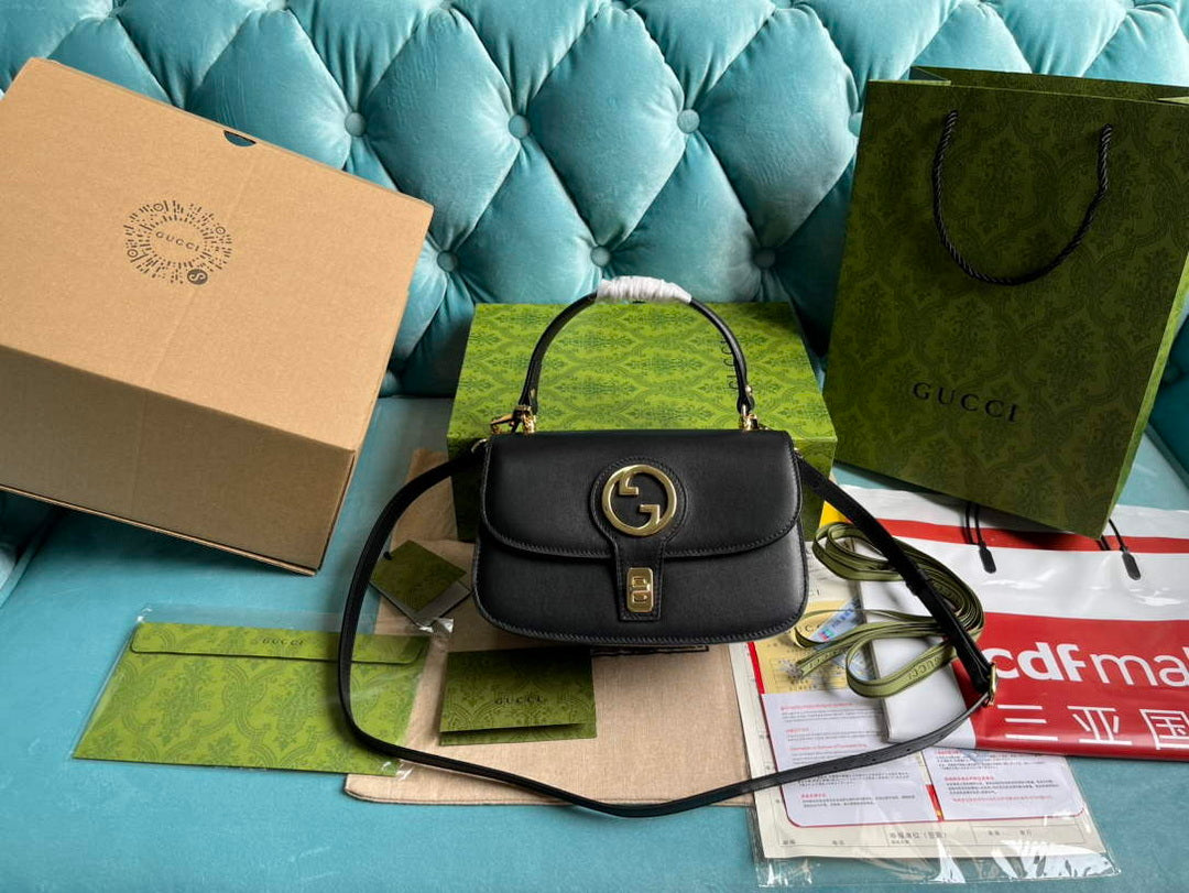 Gucci 735101 Gucci Blondie Top-handle Bag Black