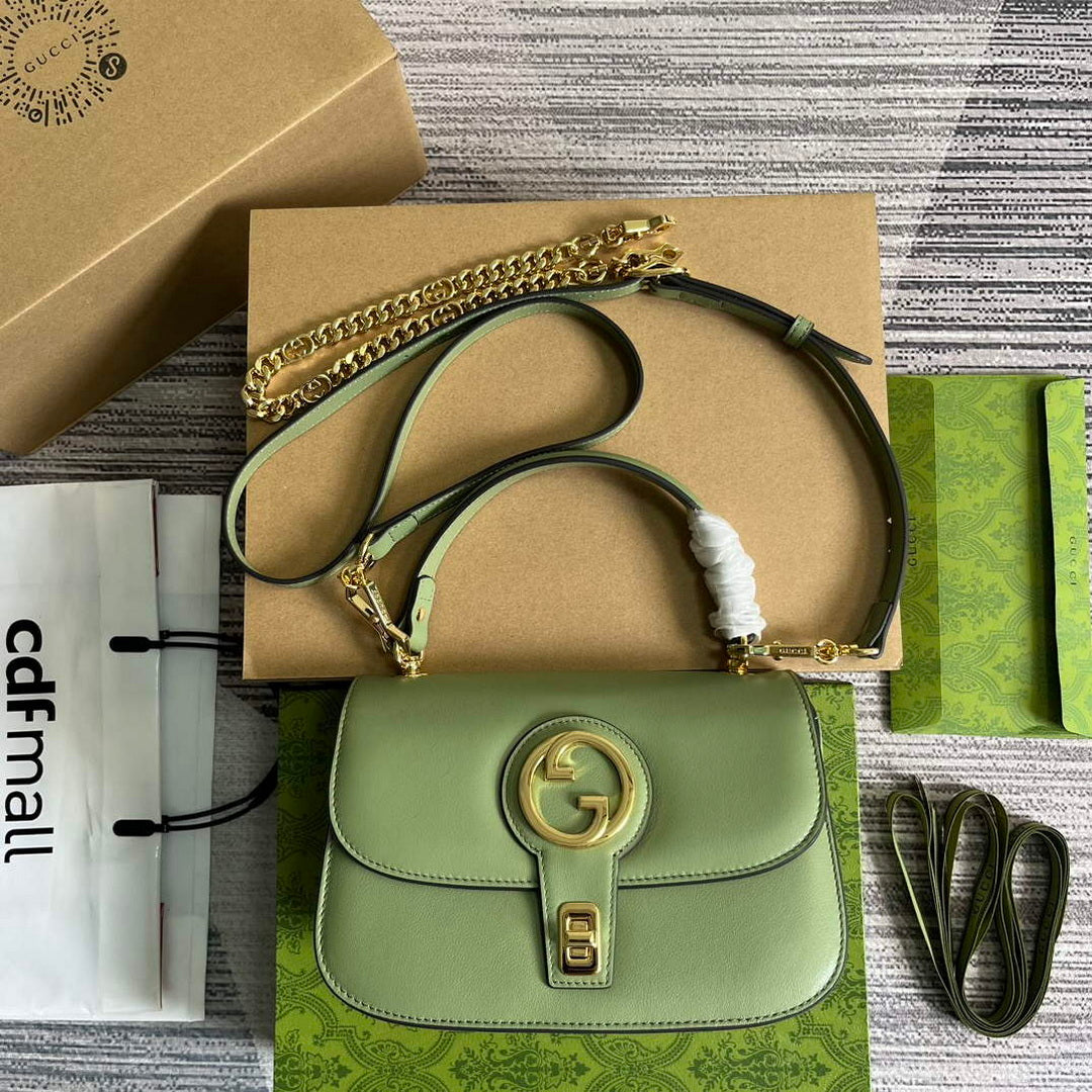 Gucci 735101 Gucci Blondie Top-handle Bag Light green - Default Title - View 1