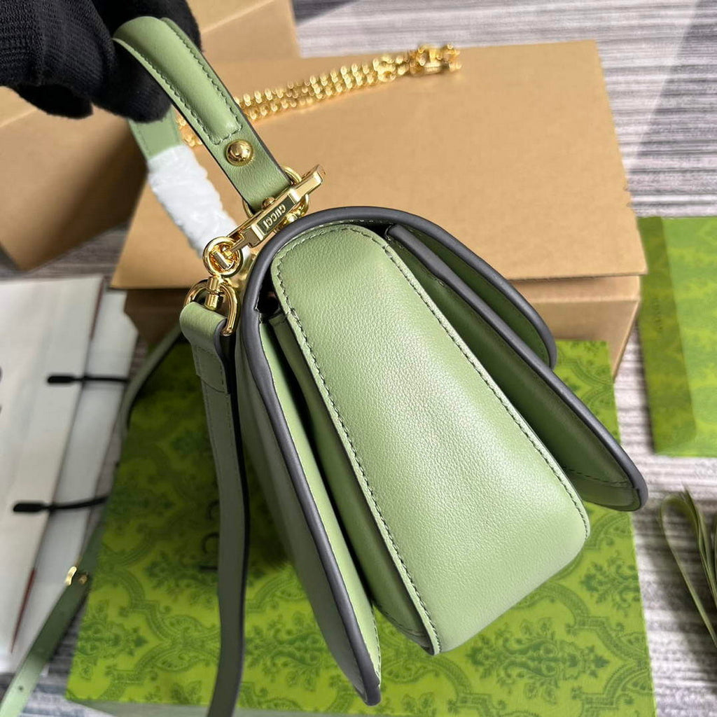 Gucci 735101 Gucci Blondie Top-handle Bag Light green