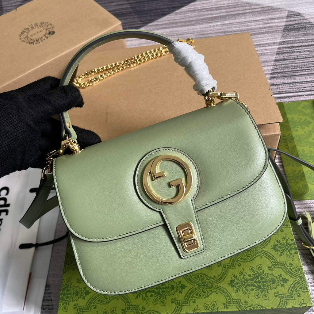 Gucci 735101 Gucci Blondie Top-handle Bag Light green