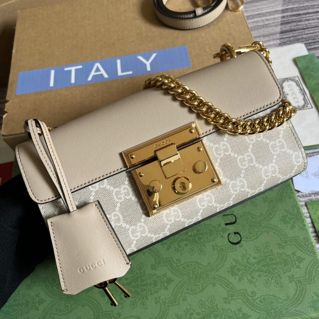 Gucci 735103 Padlock Mini shoulder bag Beige