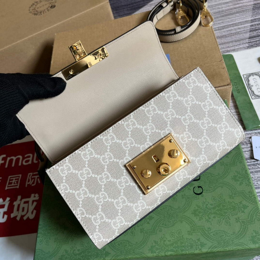 Gucci 735103 Padlock Mini shoulder bag Beige