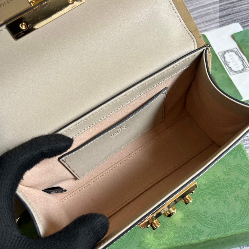 Gucci 735103 Padlock Mini shoulder bag Beige