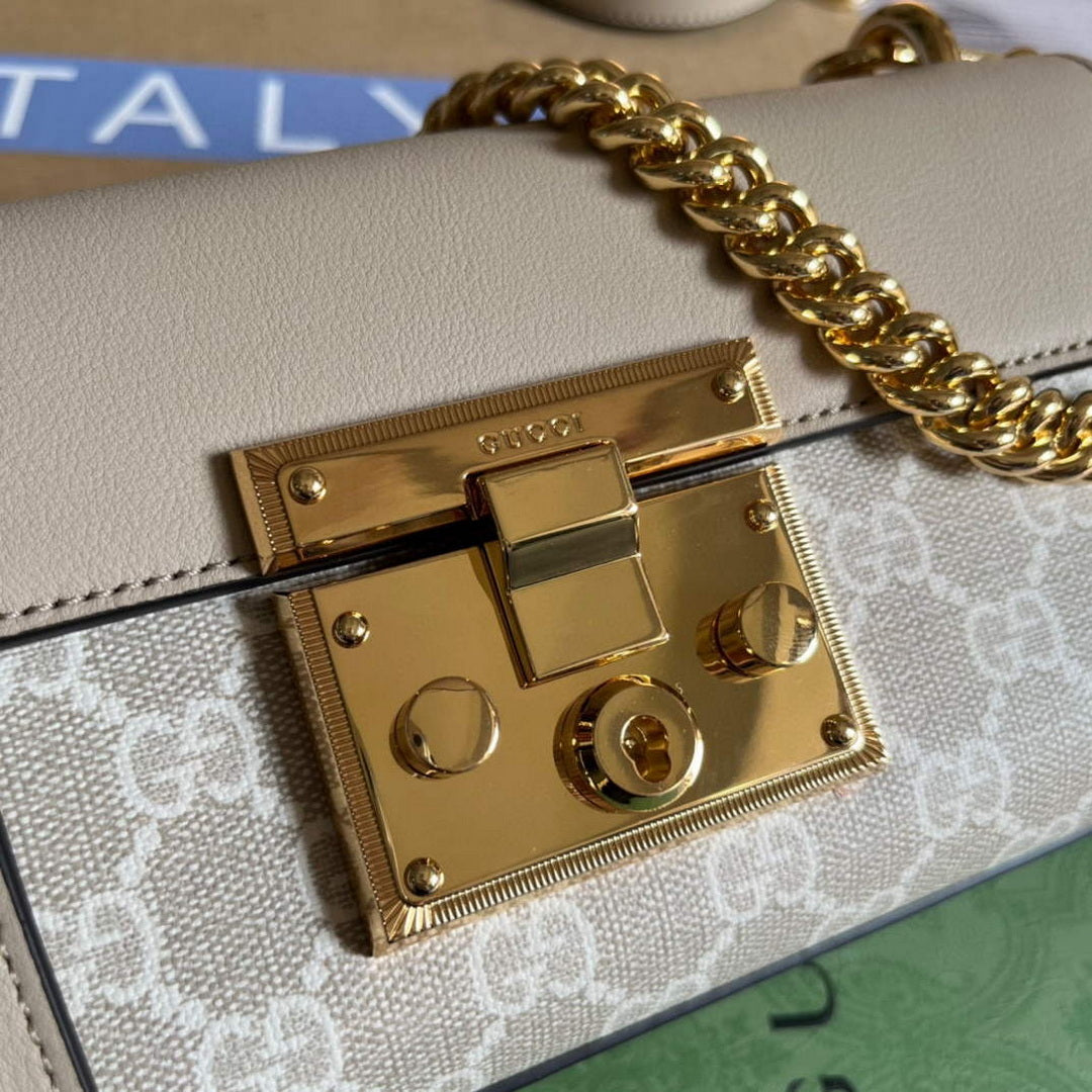 Gucci 735103 Padlock Mini shoulder bag Beige