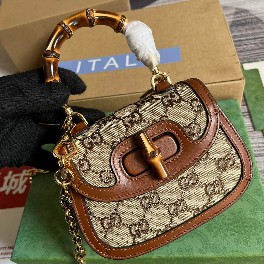 Gucci 735116 Gucci Bamboo 1947 mini top handle bag - Default Title - View 4