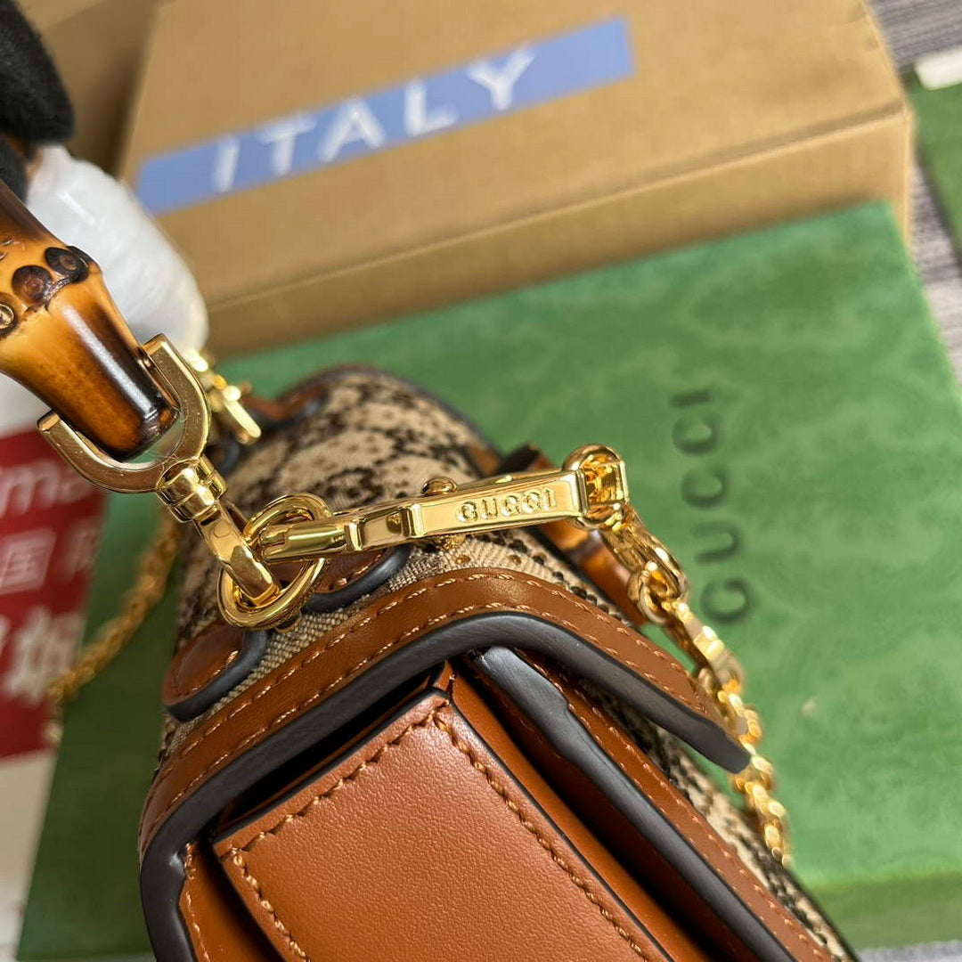 Gucci 735116 Gucci Bamboo 1947 mini top handle bag - Default Title - View 5