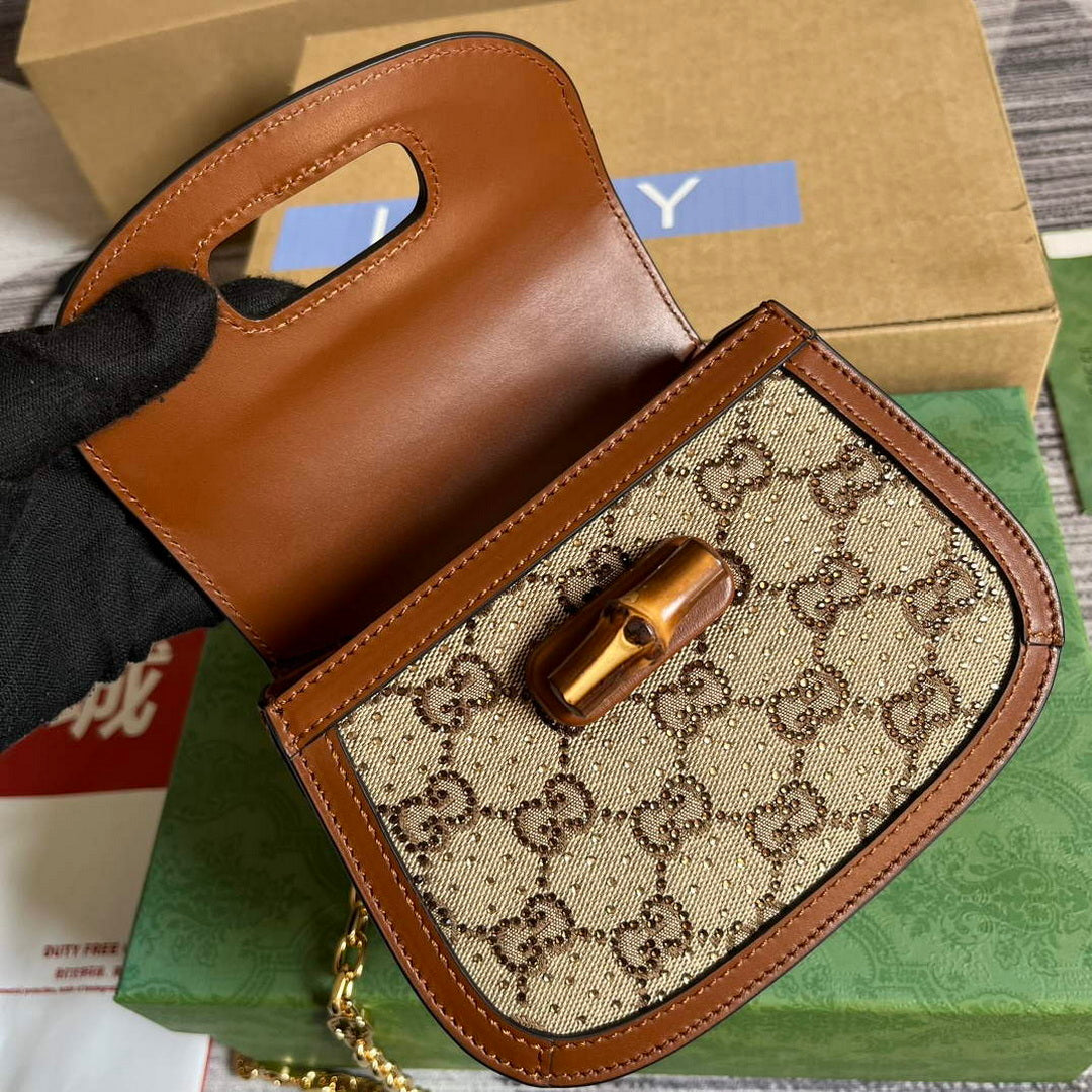 Gucci 735116 Gucci Bamboo 1947 mini top handle bag - Default Title - View 8