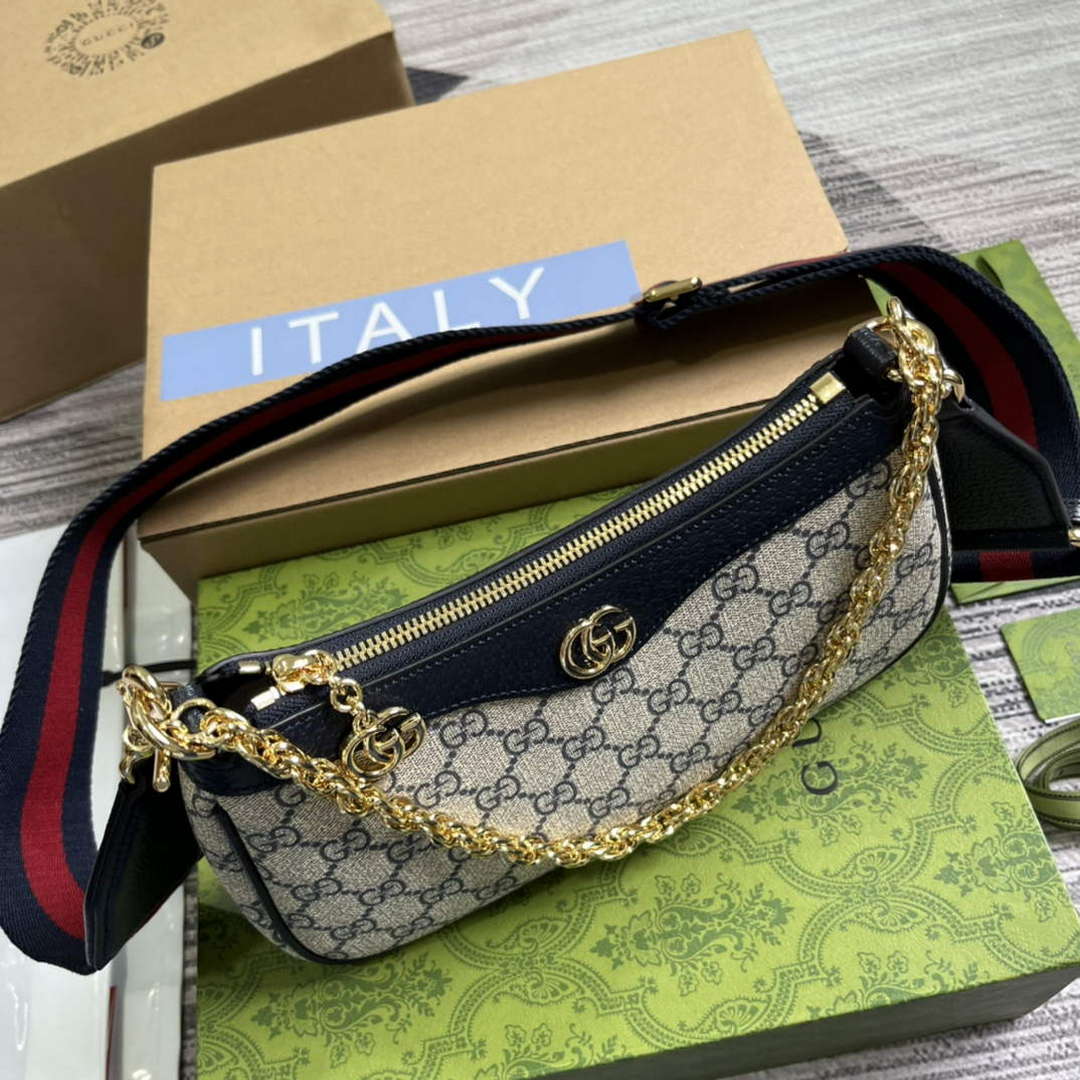 Gucci 735132 Ophidia GG Small Handbag Blue