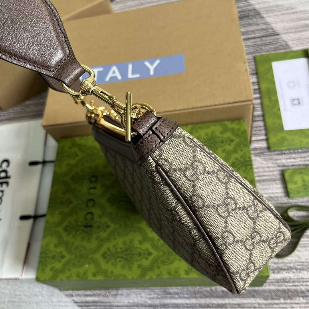 Gucci 735132 Ophidia GG Small Handbag Brown