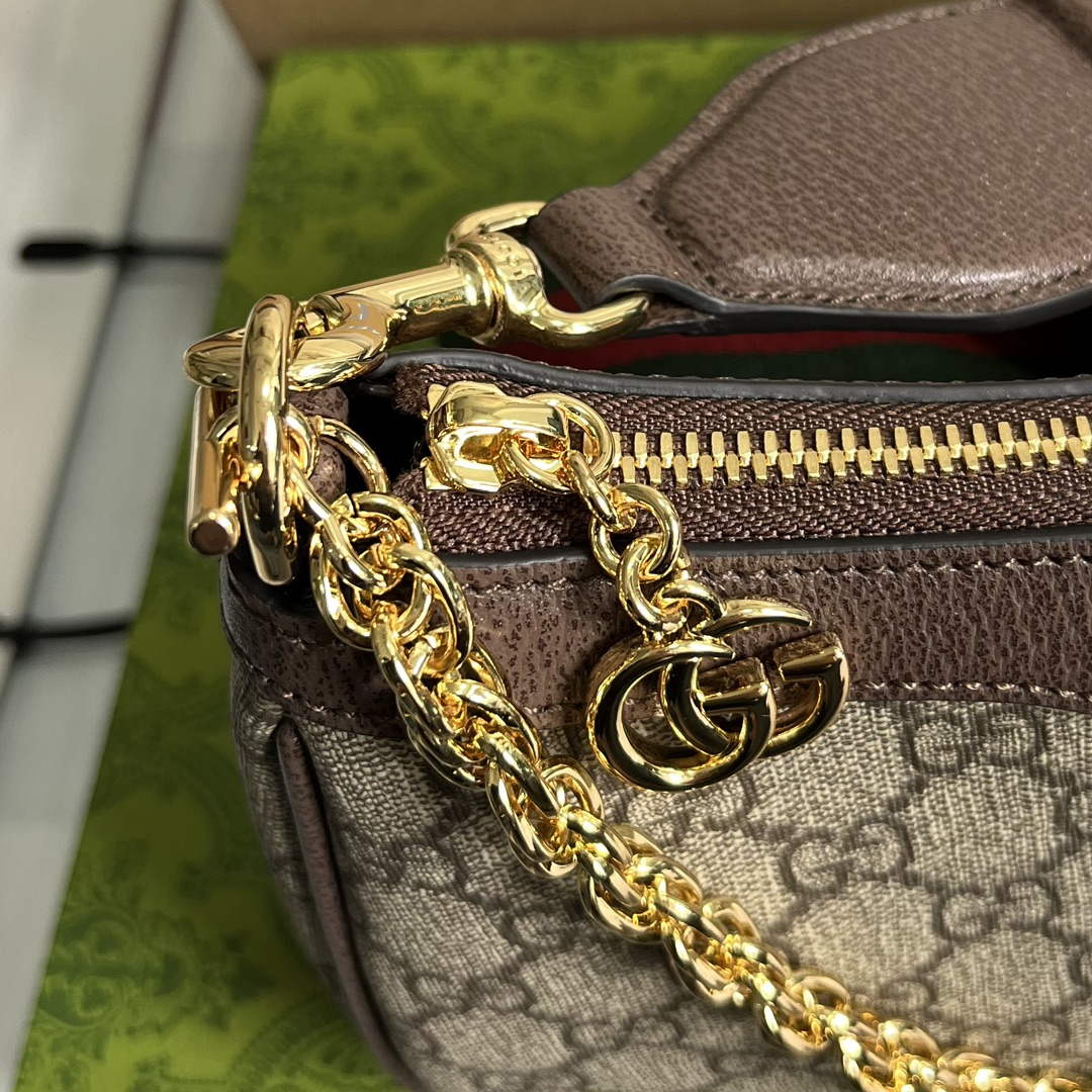 Gucci 735132 Ophidia GG Small Handbag Brown