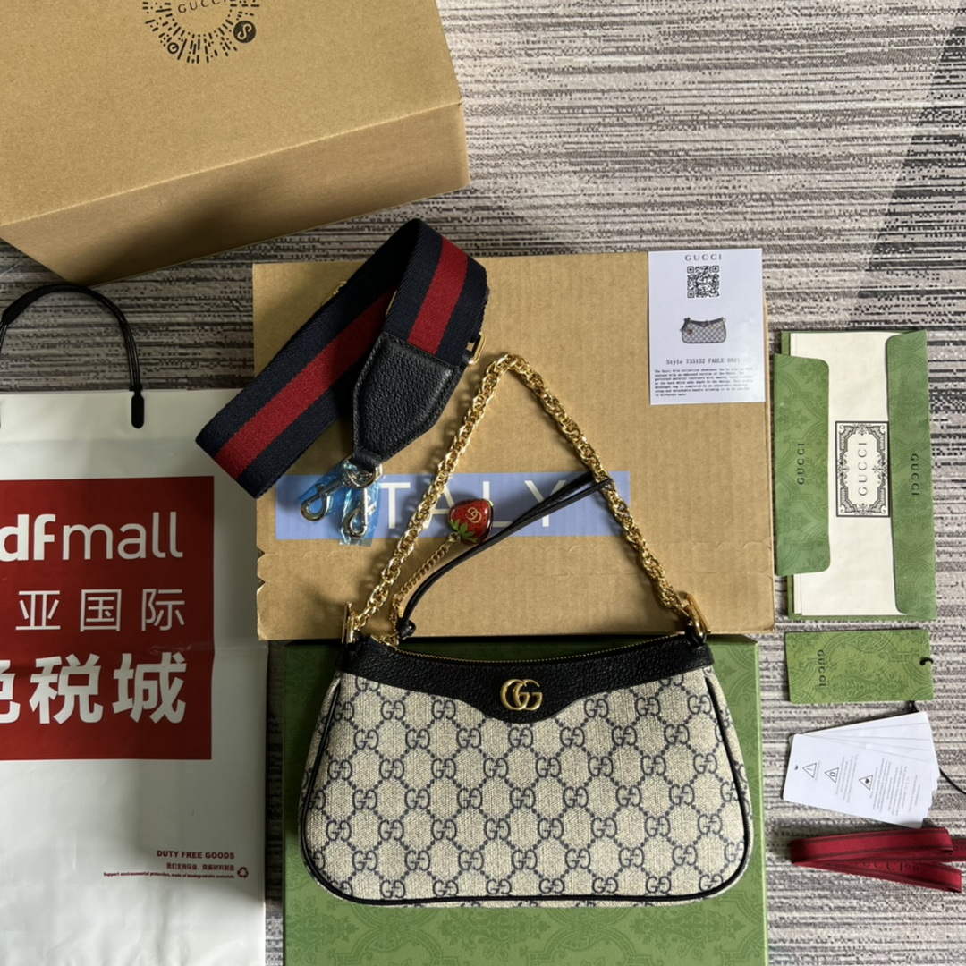 Gucci 735132 Ophidia small handbag Black - Default Title - View 1