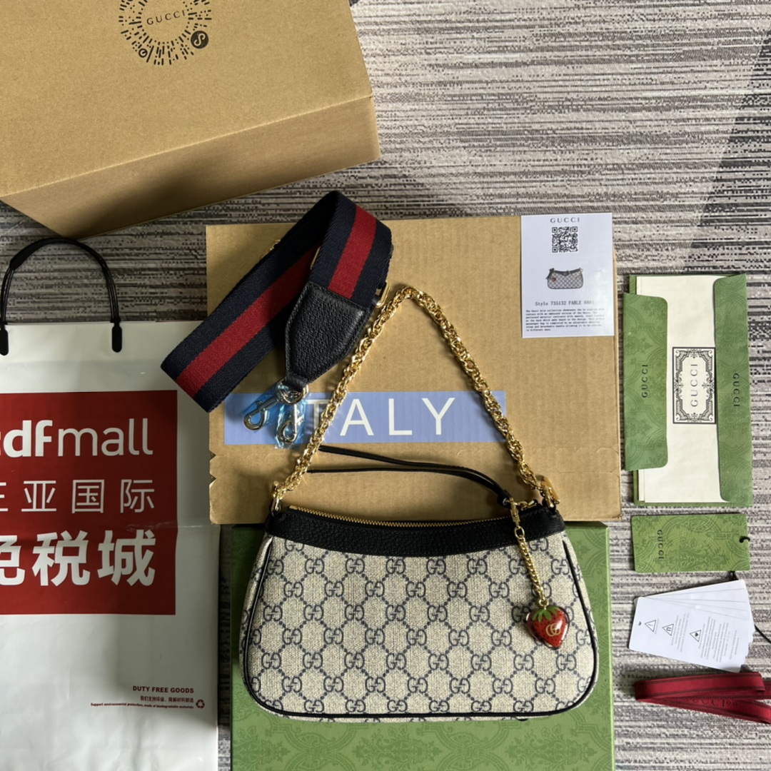 Gucci 735132 Ophidia small handbag Black - Default Title - View 2