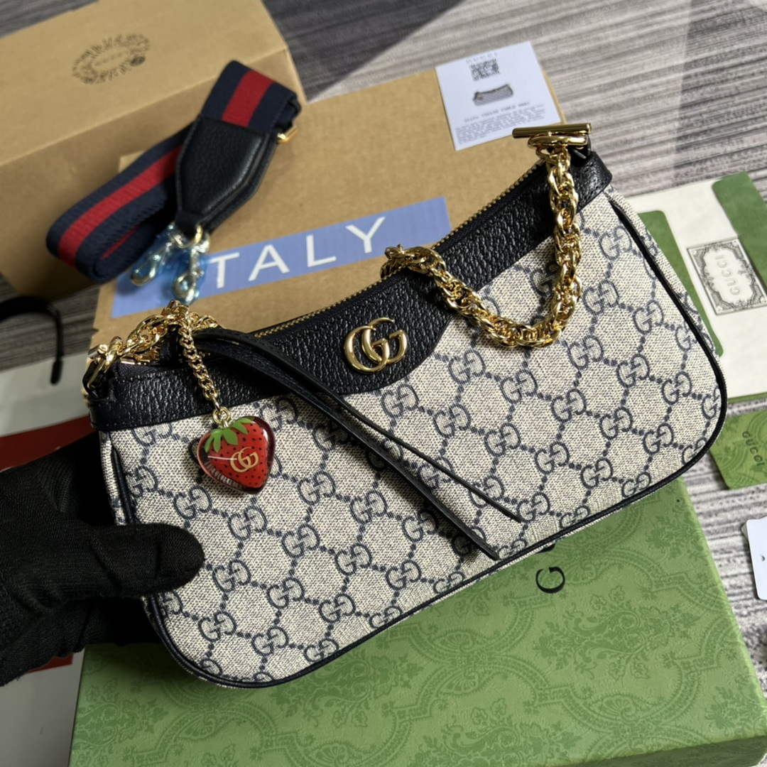 Gucci 735132 Ophidia small handbag Black - Default Title - View 5