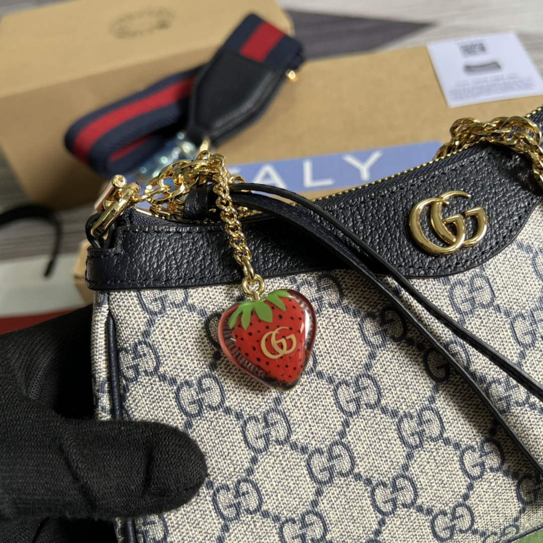 Gucci 735132 Ophidia small handbag Black - Default Title - View 6
