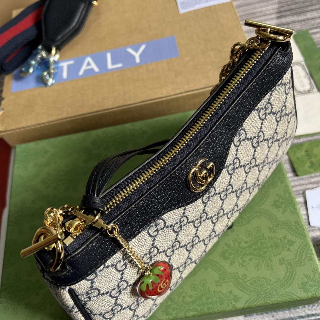 Gucci 735132 Ophidia small handbag Black - Default Title - View 7