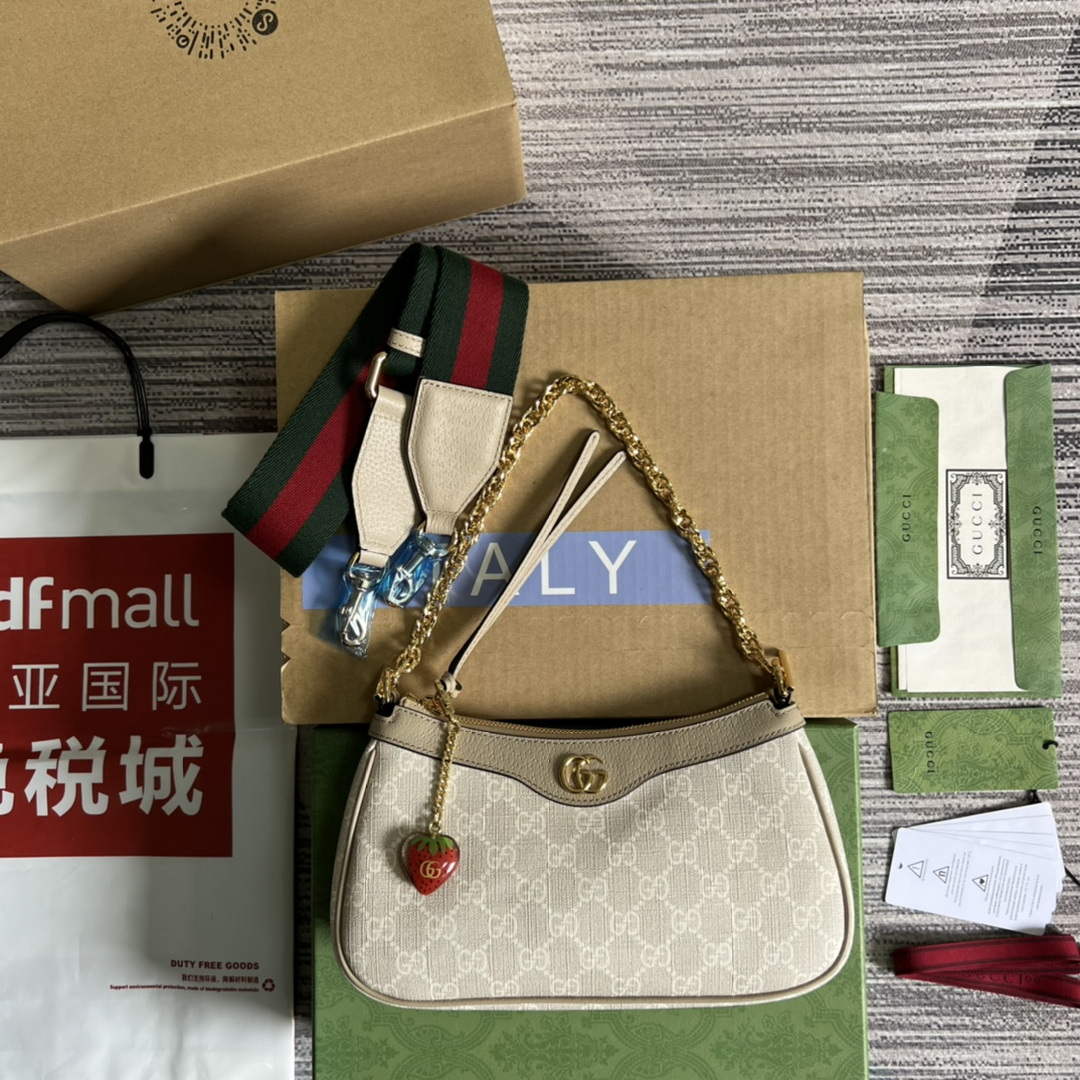Gucci 735132 Ophidia small handbag Oatmeal - Default Title - View 1