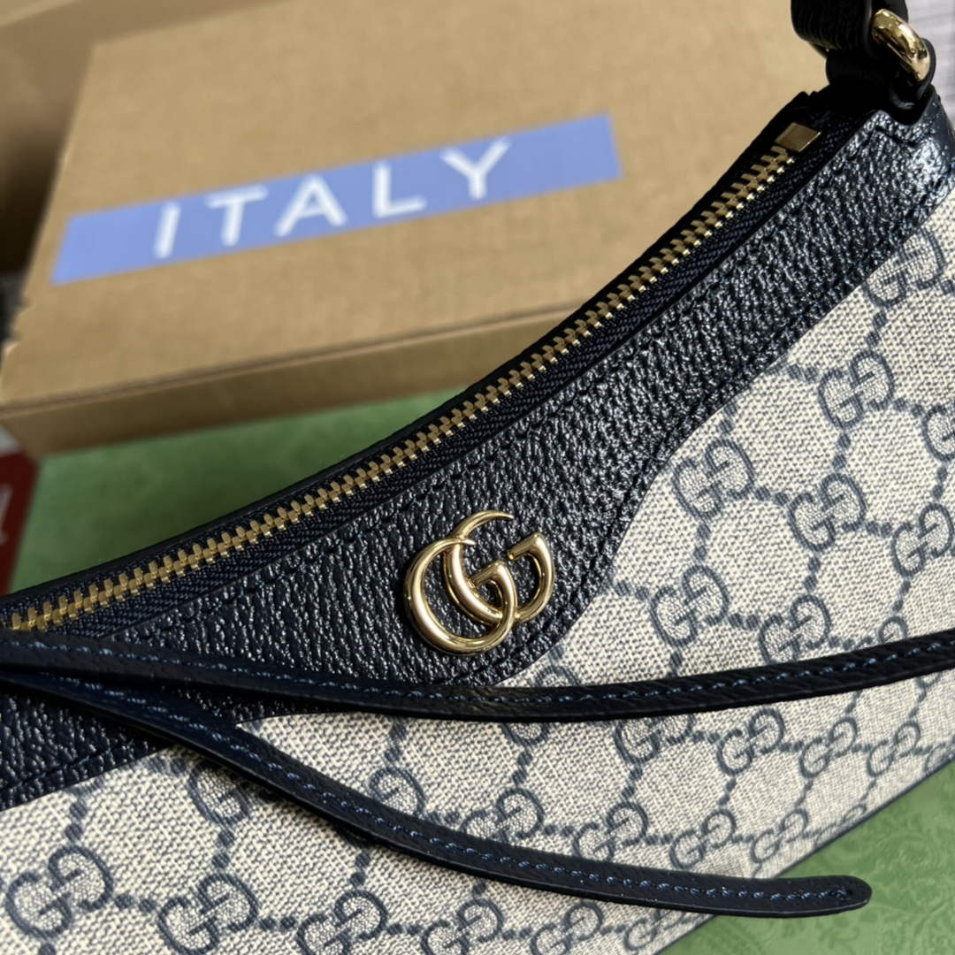 Gucci 735145 GG Supreme Ophidia small handbag Black