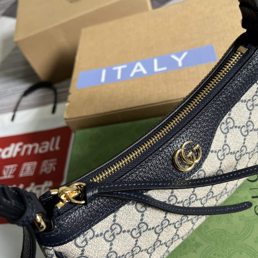 Gucci 735145 GG Supreme Ophidia small handbag Black