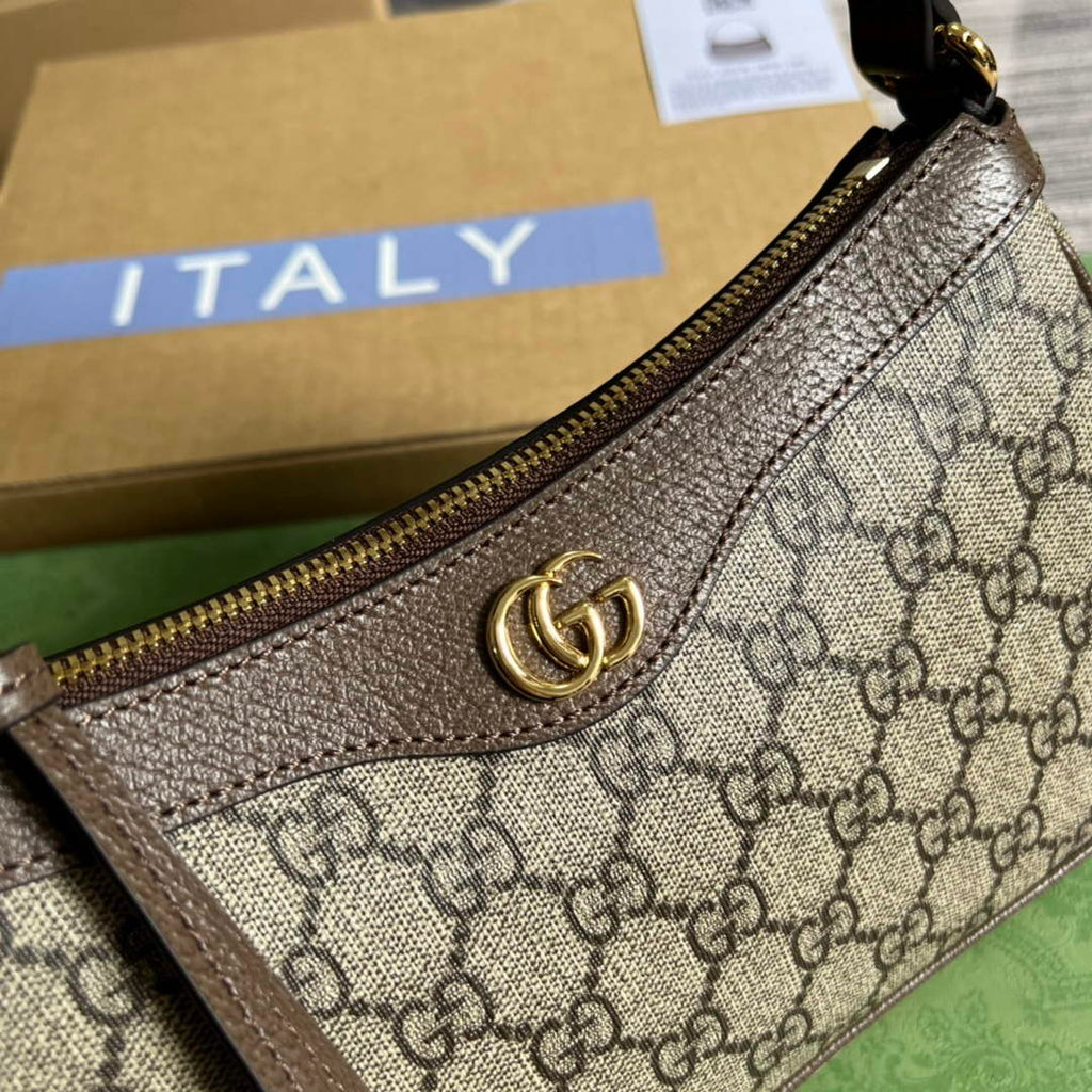 Gucci 735145 GG Supreme Ophidia small handbag Brown